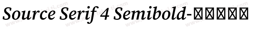 Source Serif 4 Semibold字体转换